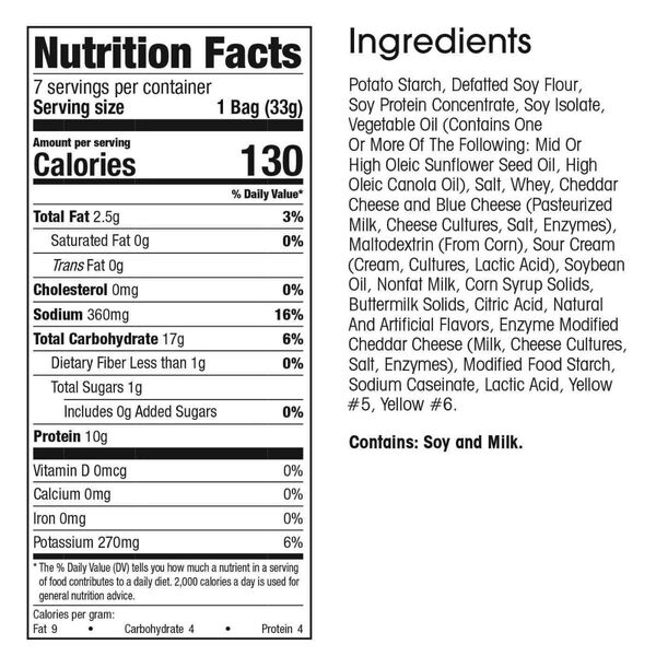 Protein Cracker Snack Chips, Cheddar (1 Bag) image number null