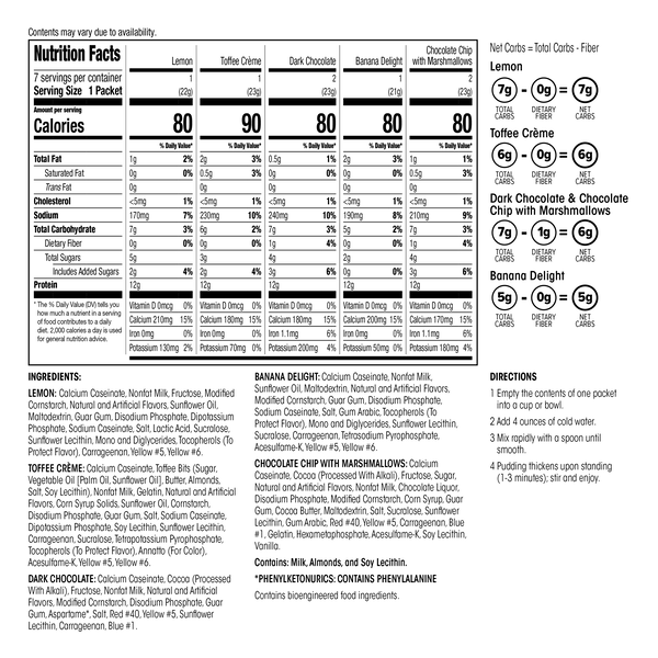 Protein Pudding Mix (7ct) image number null