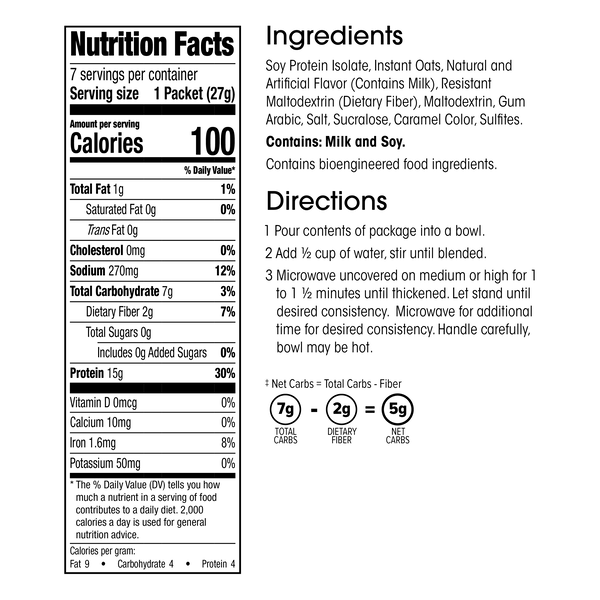Protein Oatmeal (7ct) image number null