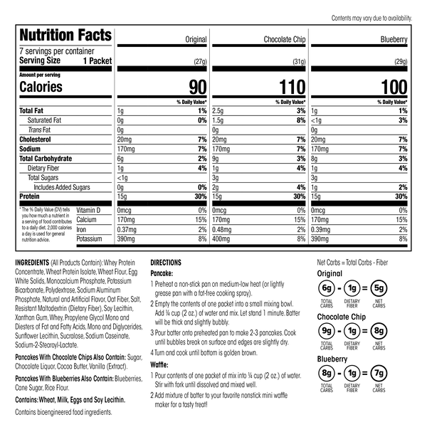 High Protein Breakfast Pancake and Waffle Mix (7ct) image number null