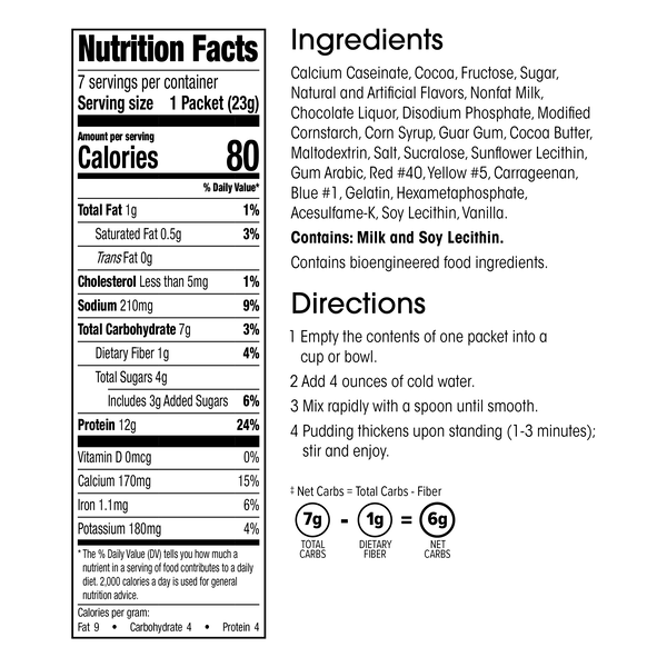 Protein Pudding Mix (7ct) image number null