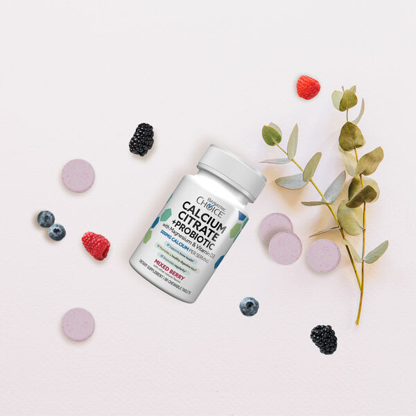 Chewable Calcium Citrate 500mg with Vitamin D3, Magnesium & Probiotics image number null