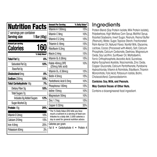 Meal Replacement Protein Bar (7ct) image number null